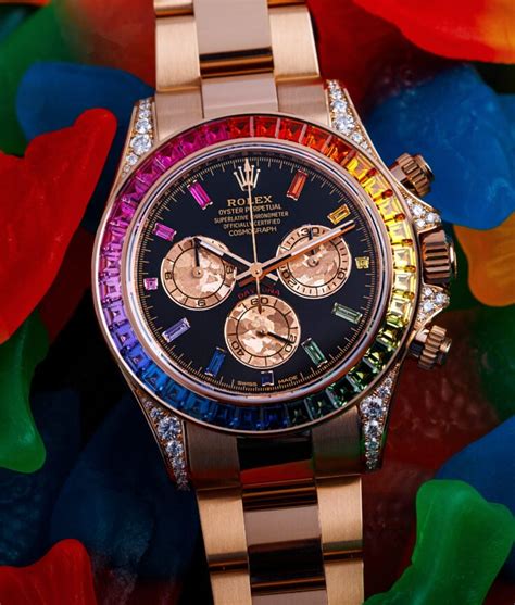 rolex daytona rose gold rainbow replica|rolex daytona rainbow 2022.